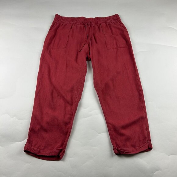 Old Navy Gooseberry Linen Blend Ankle Pant M - Picture 1 of 6